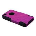 Wholesale iPhone 4 4S Mesh Hybrid Case (Purple-Black)